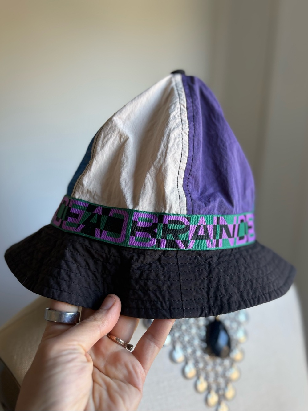 Brain Dead Nigel Color Blocked Bell Bucket Hat